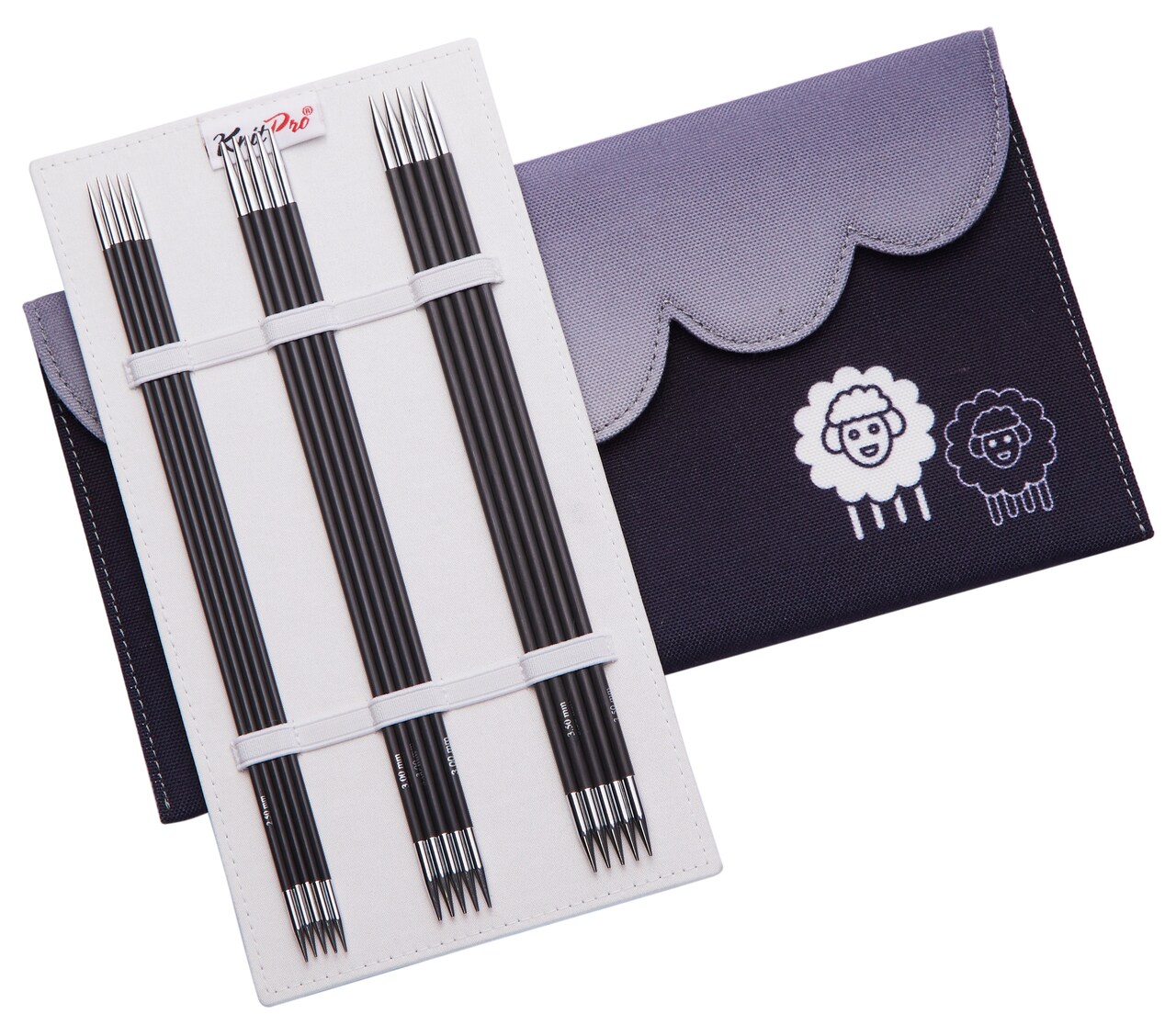 KnitPro-Karbonz Starter Dble Pointed Knitting Needle Set 8"-Set Of Six